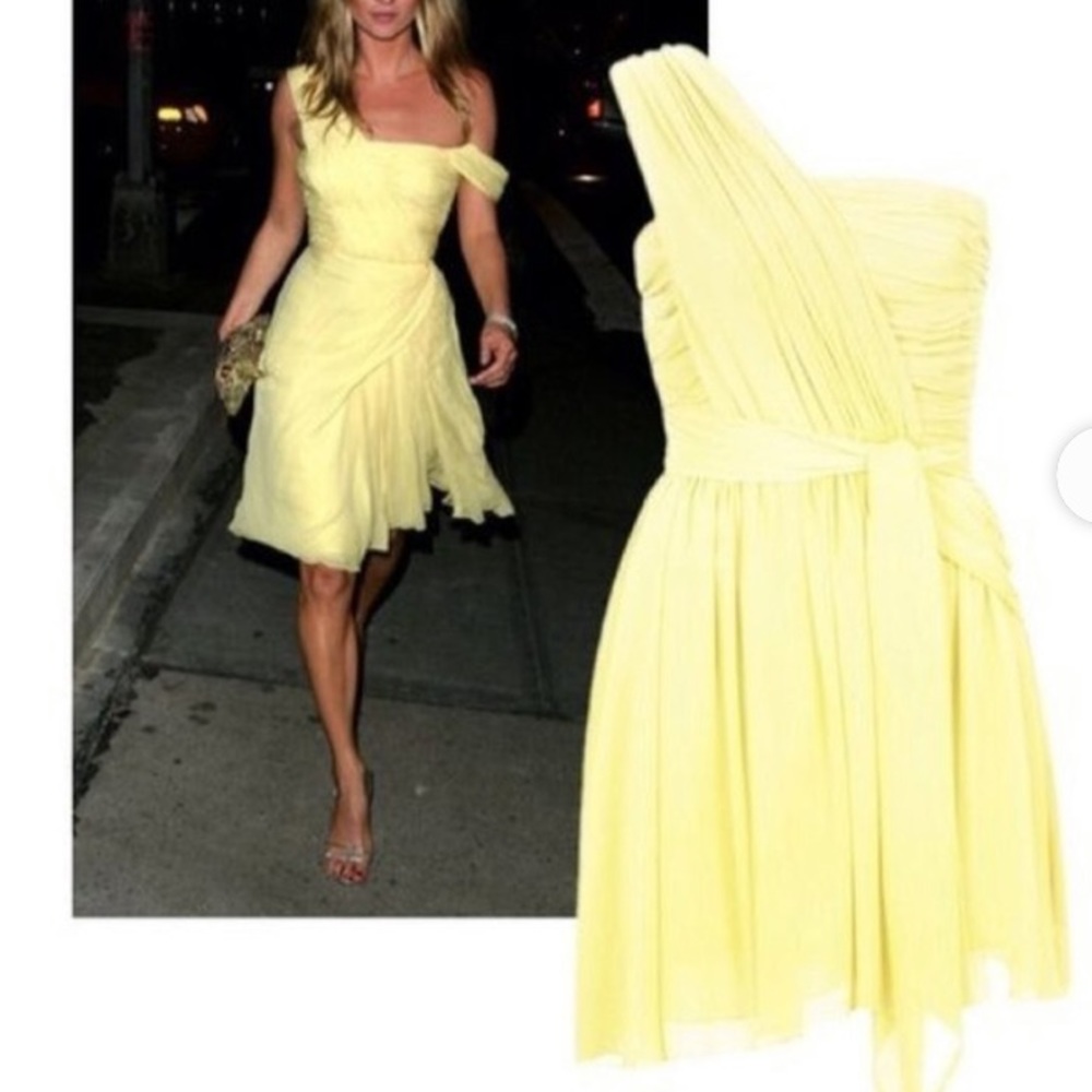 Kate Moss x TOPSHOP One Shoulder Chiffon Dress